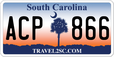 SC license plate ACP866