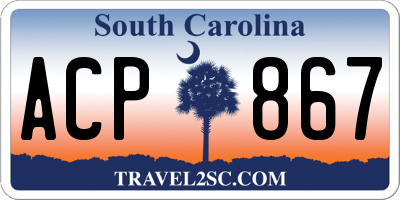 SC license plate ACP867