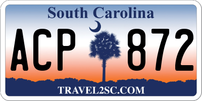 SC license plate ACP872