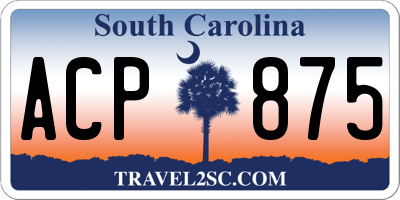SC license plate ACP875