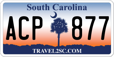 SC license plate ACP877