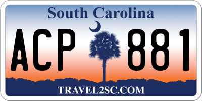 SC license plate ACP881