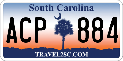 SC license plate ACP884