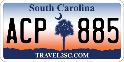 SC license plate ACP885