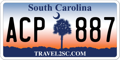 SC license plate ACP887
