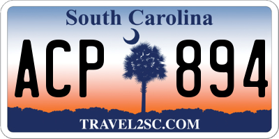SC license plate ACP894