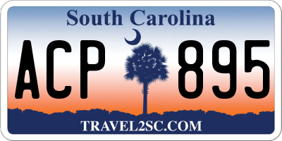 SC license plate ACP895
