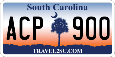 SC license plate ACP900