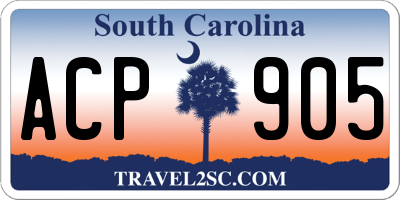 SC license plate ACP905