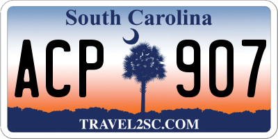 SC license plate ACP907
