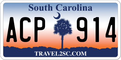 SC license plate ACP914