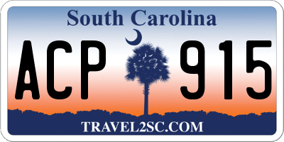 SC license plate ACP915