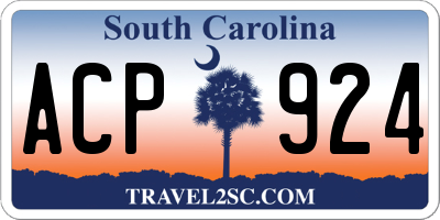 SC license plate ACP924