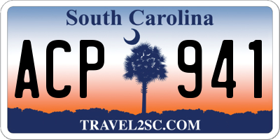 SC license plate ACP941