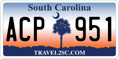 SC license plate ACP951