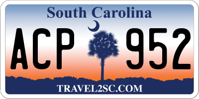 SC license plate ACP952
