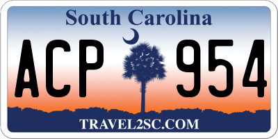 SC license plate ACP954