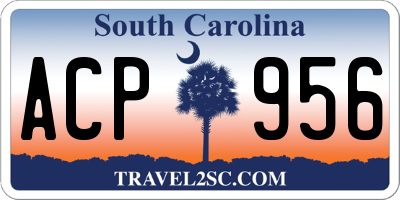 SC license plate ACP956