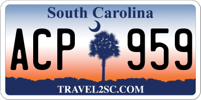 SC license plate ACP959