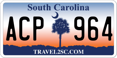 SC license plate ACP964