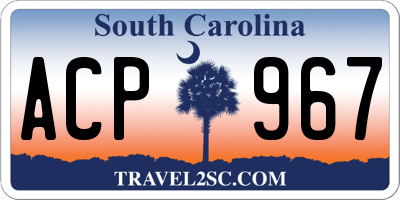 SC license plate ACP967