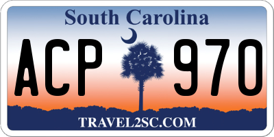 SC license plate ACP970