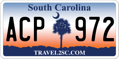 SC license plate ACP972