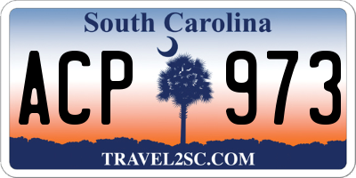 SC license plate ACP973