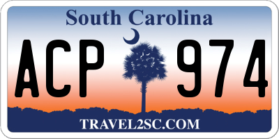 SC license plate ACP974