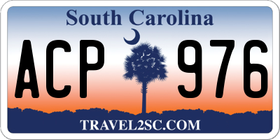 SC license plate ACP976
