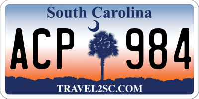 SC license plate ACP984