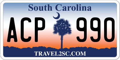SC license plate ACP990