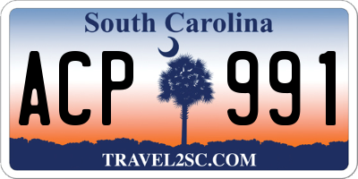 SC license plate ACP991