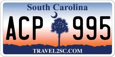 SC license plate ACP995