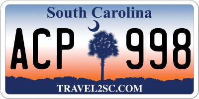SC license plate ACP998