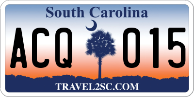 SC license plate ACQ015