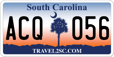 SC license plate ACQ056