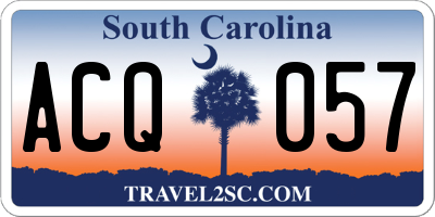 SC license plate ACQ057