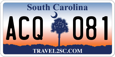 SC license plate ACQ081