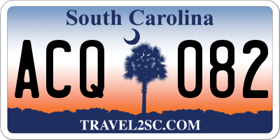 SC license plate ACQ082