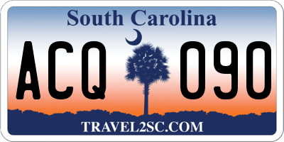 SC license plate ACQ090