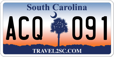 SC license plate ACQ091