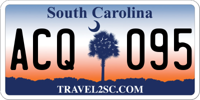 SC license plate ACQ095