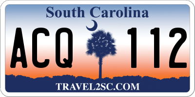 SC license plate ACQ112