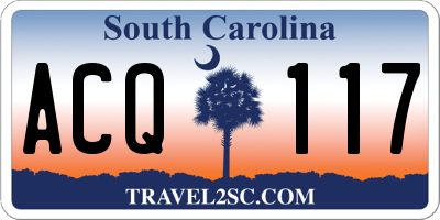 SC license plate ACQ117