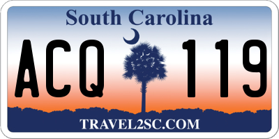 SC license plate ACQ119