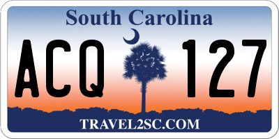 SC license plate ACQ127