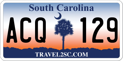 SC license plate ACQ129