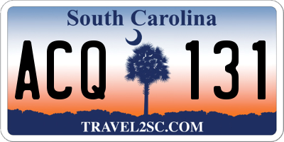 SC license plate ACQ131