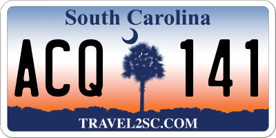 SC license plate ACQ141